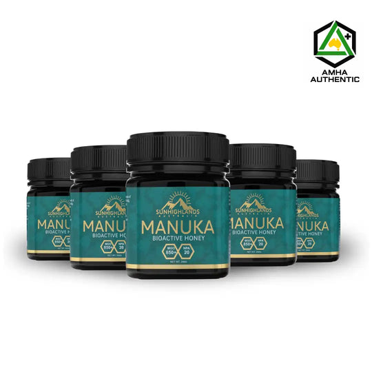 Manuka Honey MGO 850+ (EQV UMF 20+) | 5 Jars of 250g | Premium Bundle