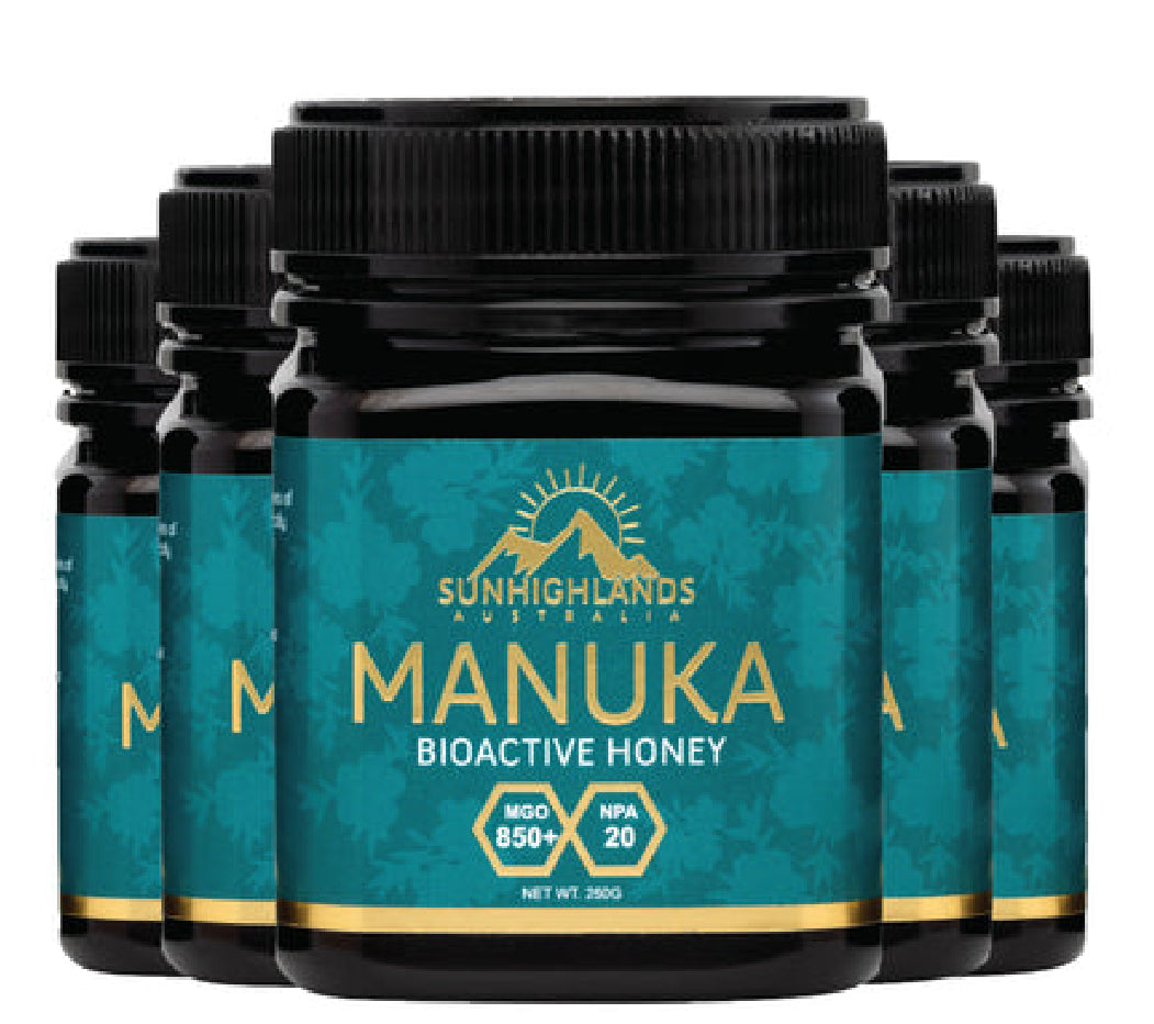 MGO 850+ Manuka Honey Premium Bundle - 5 Jars - Australian Certified