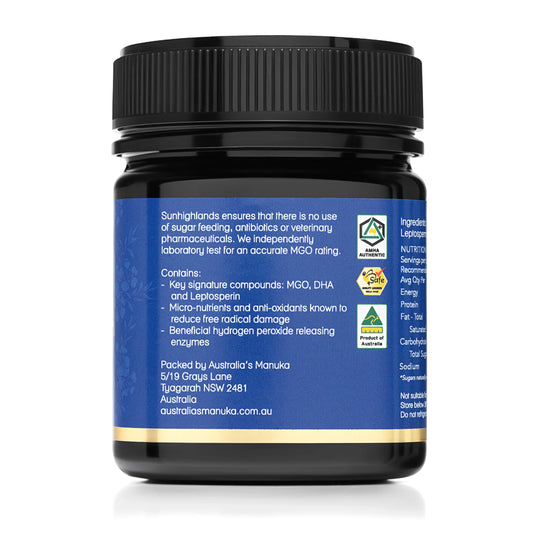 Manuka Honey MGO 263+ (EQV UMF 10+) | 1 Jar of 250g