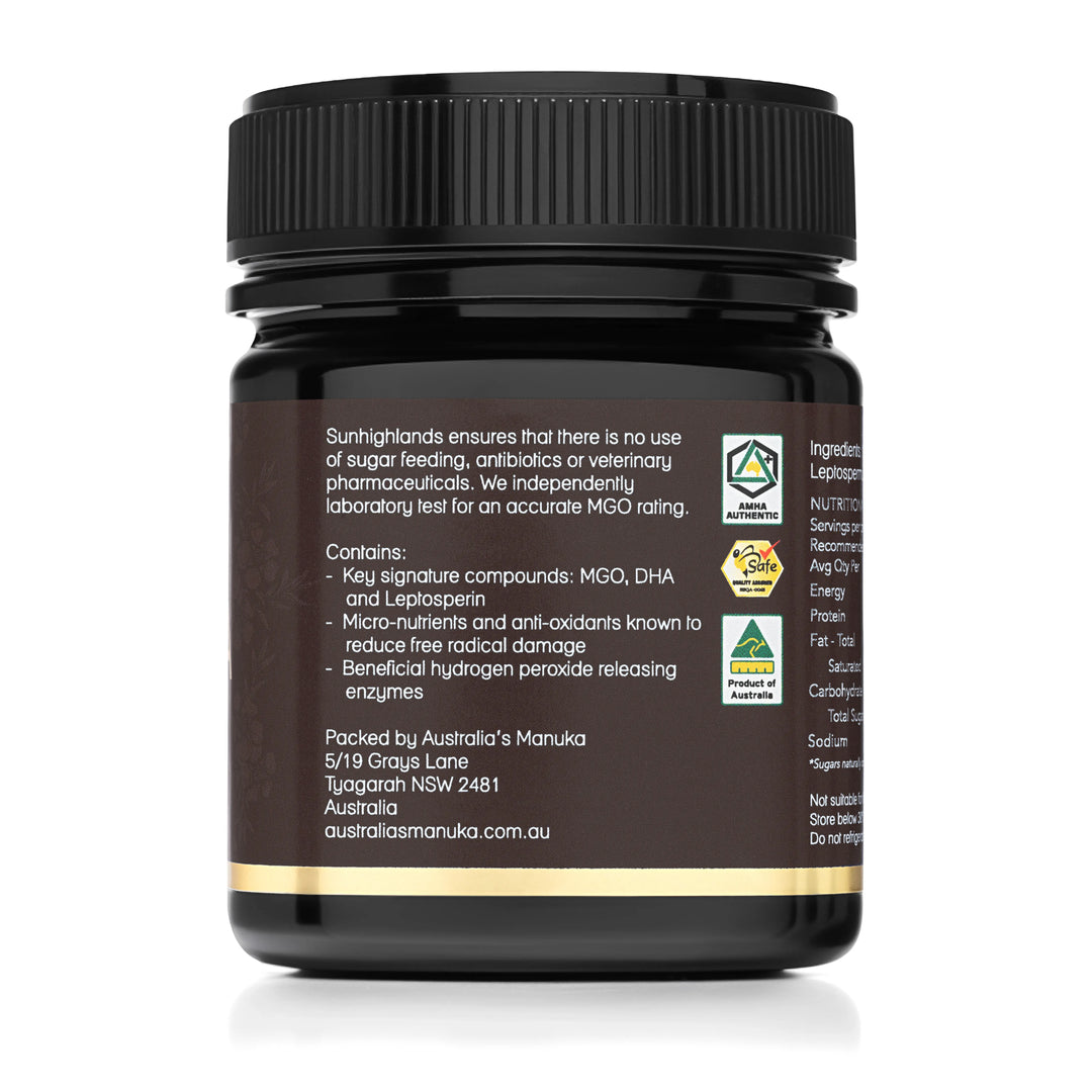 Manuka Honey MGO 100+ (EQV UMF 6+) | 1 Jar of 250g