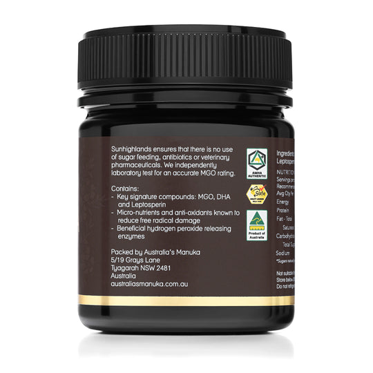 Manuka Honey MGO 100+ (EQV UMF 6+) | 1 Jar of 250g