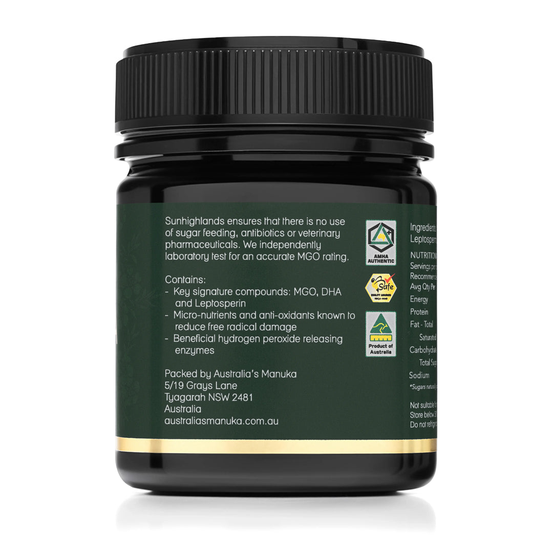 Manuka Honey MGO 550+ (EQV UMF 16+) | 1 Jar of 250g