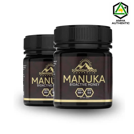 Manuka Honey MGO 100+ (EQV  UMF 5.6+) | 2 Jars of 250g | Classic Bundle