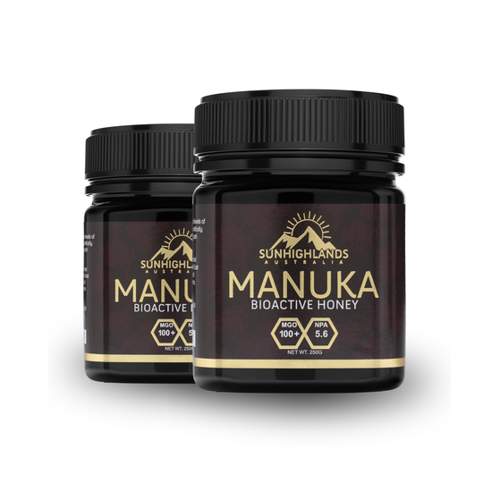 Manuka Honey MGO 100+ (EQV UMF 6+) | 2 Jars of 250g | Classic Bundle