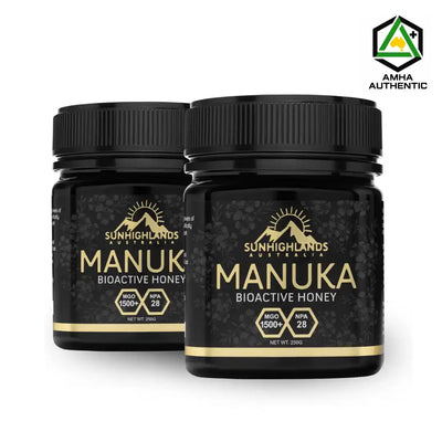 Manuka Honey MGO 1500+ ( EQV  UMF 28+) | 2 Jars of 250g | Classic Bundle