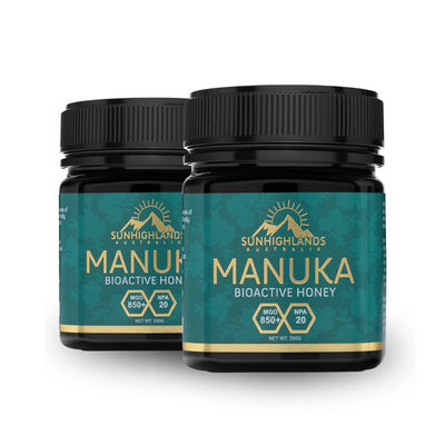 Manuka Honey MGO 850+ (EQV UMF 20+) | 2 Jars of 250g | Classic Bundle