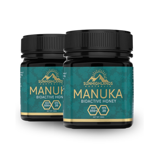 Manuka Honey MGO 850+ (EQV UMF 20+) | 2 Jars of 250g | Classic Bundle