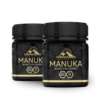 Manuka Honey MGO 1500+ (EQV UMF 28+) | 2 Jars of 250g | Classic Bundle