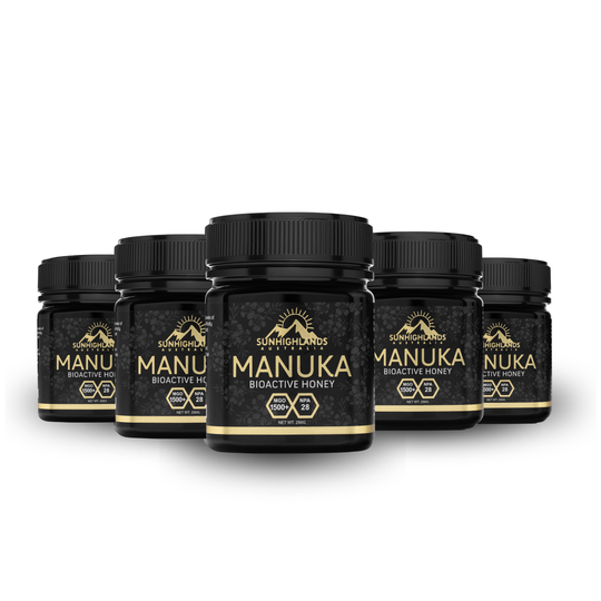 Manuka Honey MGO 1500+ (EQV UMF 28+) | 5 Jars of 250g | Premium Bundle