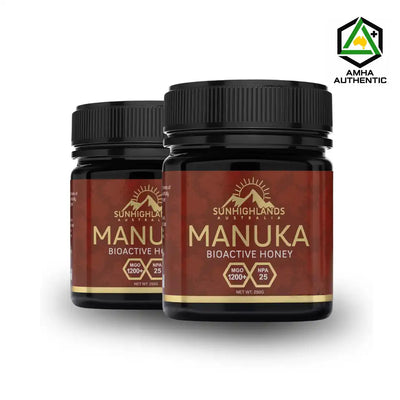Manuka Honey MGO 1200+ (EQV UMF 25+) | 2 Jars of 250g | Classic Bundle