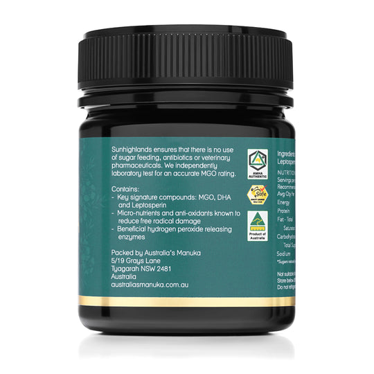 Manuka Honey MGO 850+ (EQV UMF 20+) | 1 Jar of 250g