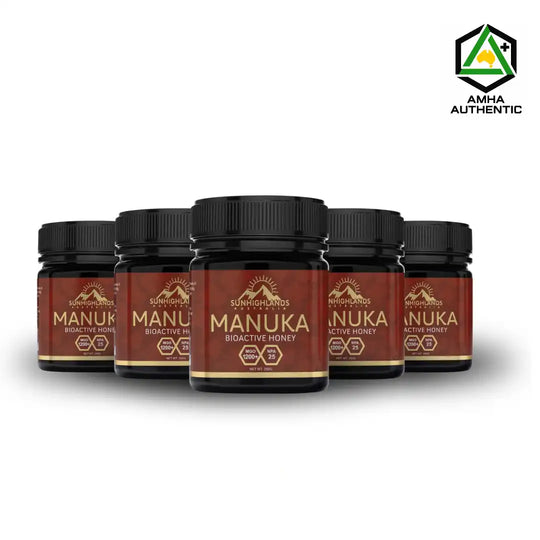Manuka Honey  MGO 1200+ (EQV UMF 25+) | 5 Jars of 250g | Premium Bundle