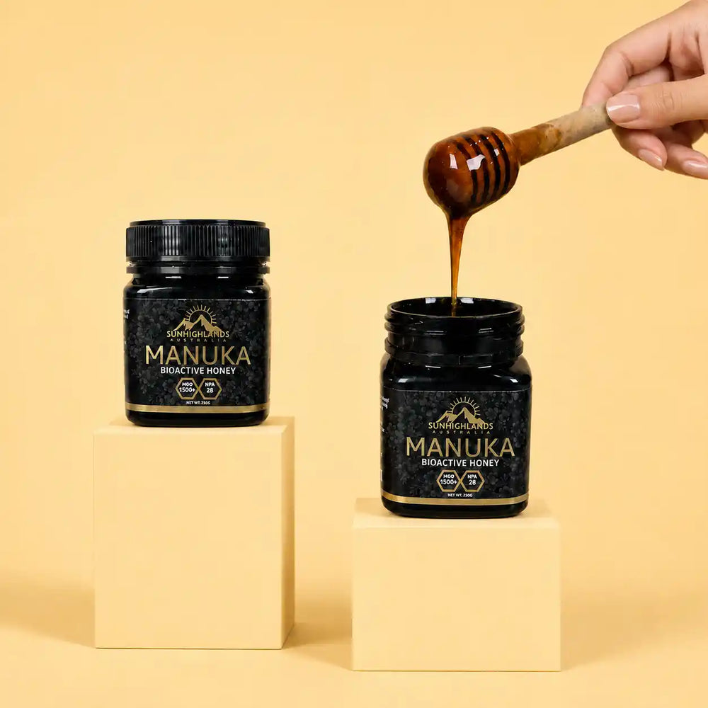 Miel de Manuka MGO 1500+ (EQV IAA 28+) | 3 pots de 250g | Lot Premium