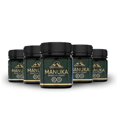 Manuka Honey MGO 550+ (EQV UMF 16+) | 5 Jars of 250g | Premium Bundle